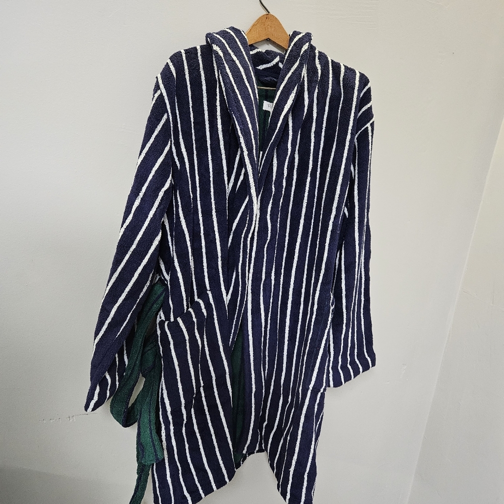 Bed Head Striped Hooded Bathrobe Men Size XL - Picture 3 of 16